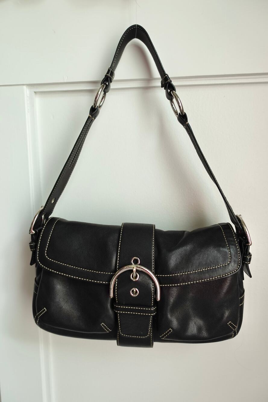 Coach Double Flap Black Soho